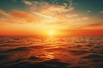 Obraz premium graphic of sunset at sea 