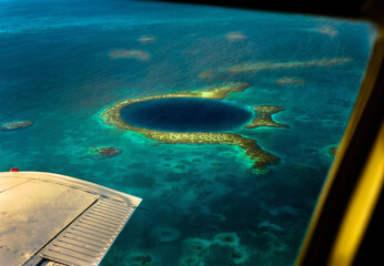 Belize Cayes - Small tropical island at Barrier Reef with paradise beach - known for diving,...