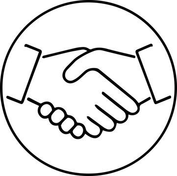 recommend clip art: Business agreement handshake icon vector illustration icon for apps and websites