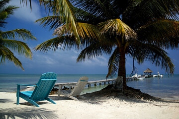 Belize Cayes - Small tropical island at Barrier Reef with paradise beach - known for diving, snorkeling and relaxing vacations - Caribbean Sea, Belize, Central America