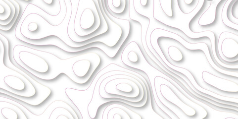 Abstract design with black and white abstract papercut and multi-layer cutout geometric pattern on vector Topographic canyon geometric map relief texture with curved layers beautiful design.