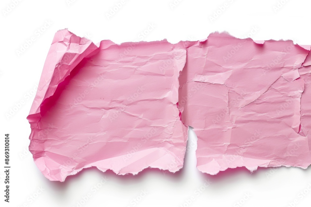 Poster a piece of ripped paper is isolated on a transparent png background, in the form of a tear from a no