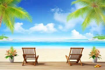 Tropical summer beach nature furniture outdoors.