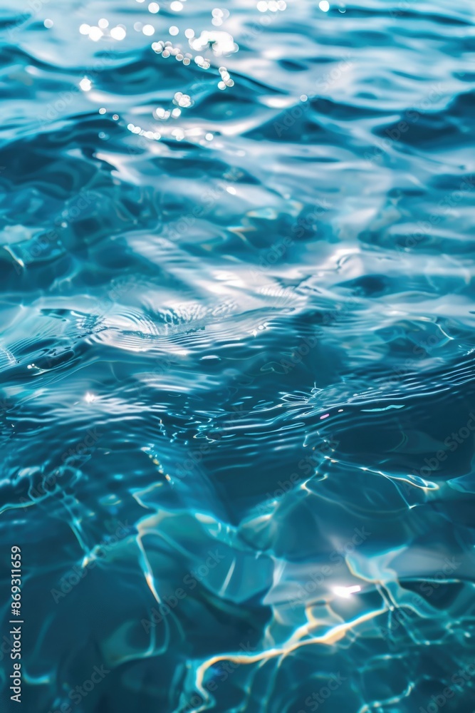Aufkleber a close-up view of the calm water surface in a swimming pool, with minimal ripples and no visible ob