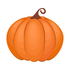 vector cartoon pumpkin. autumn element. beautiful pumpkin