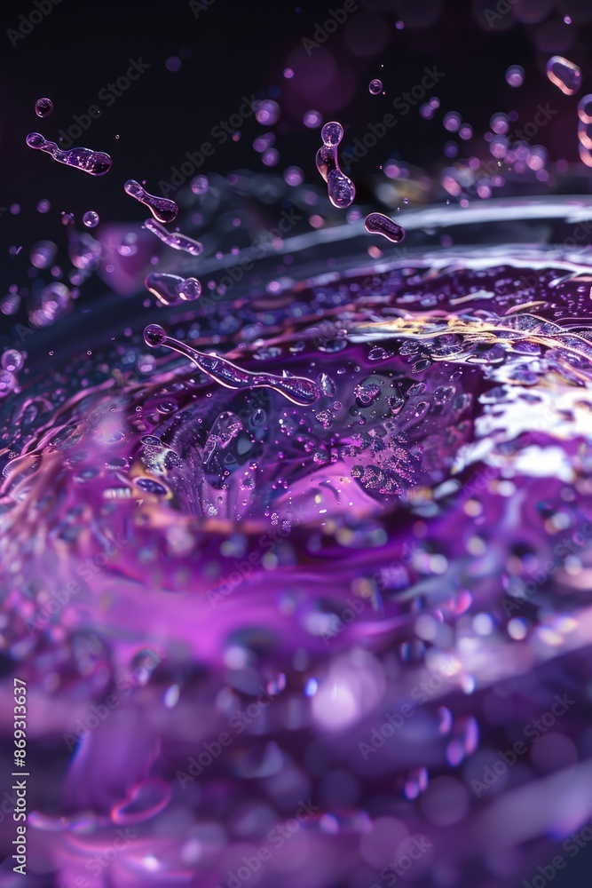 Poster a close-up shot of a bowl of water with visible bubbles
