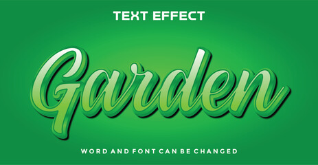 Garden editable text effect
