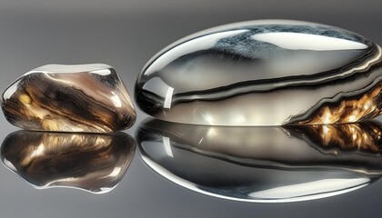 Obraz premium Polished granite with a reflective surface.