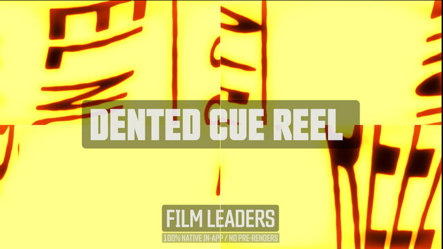 Dented Cue Reel Damaged Film Leader Motion Overlays 
