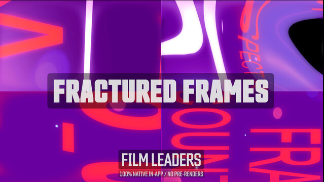 Fractured Frames Damaged Film Leader Motion Overlays 