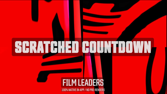 Scratched Countdown Damaged Film Leader Motion Overlays 