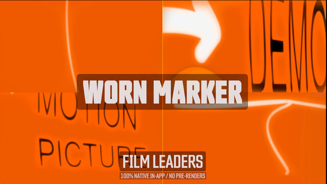 Worn Marker Damaged Film Leader Motion Overlays 