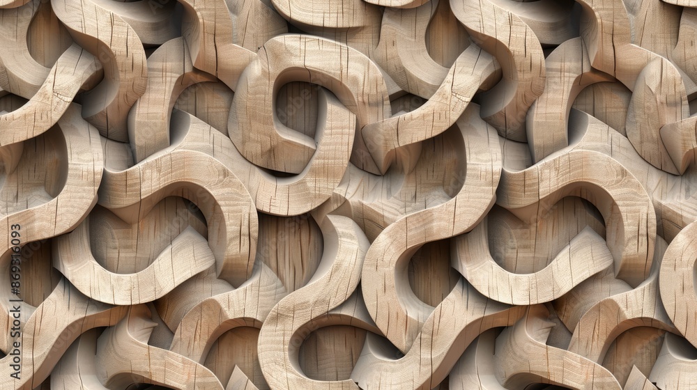 Poster a close-up image of abstractly arranged wooden planks, revealing intricate grain patterns seamless p