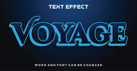Fototapeta premium Voyage editable text effect