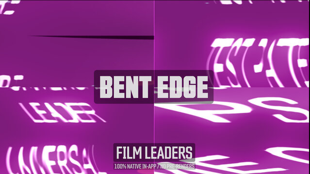 Bent Edge Damaged Film Leader Motion Overlays 