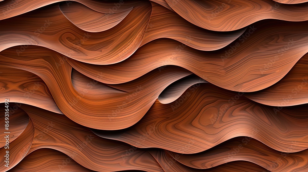 Poster a close-up image of abstractly arranged wooden planks, revealing intricate grain patterns seamless p