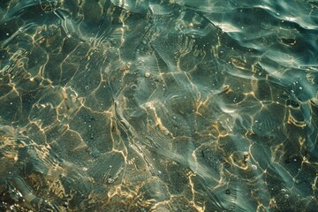 Fototapeta premium A clear and calm water surface with some ripples and reflections