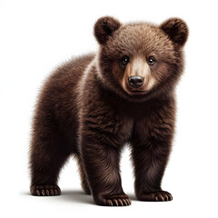 Obraz premium bear cub solid white background illustrations