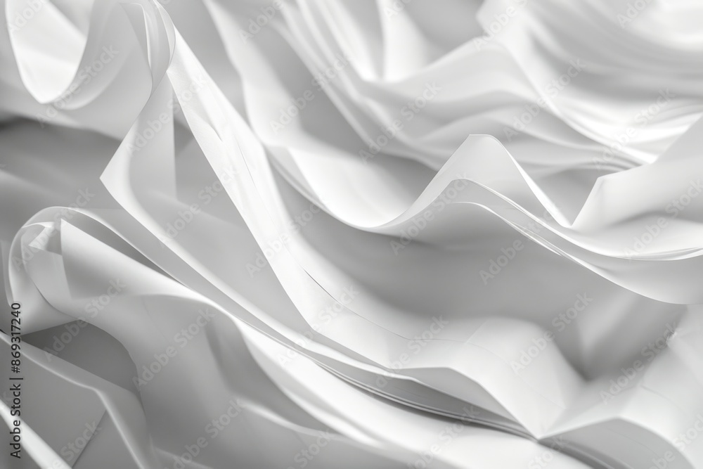 Aufkleber a close-up image of a blank paper sheet with a simple, minimalist background