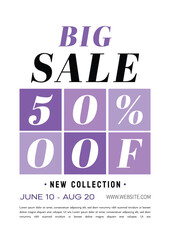 Big sale poster flyer template