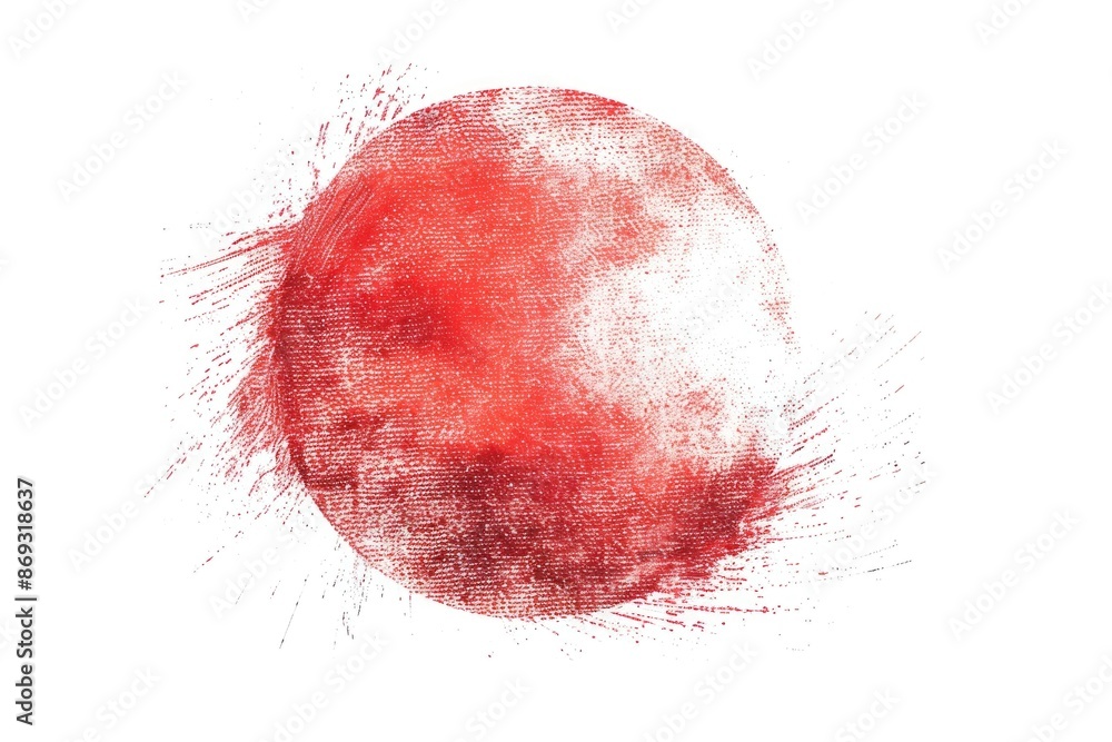 Aufkleber A close-up shot of a bright red object against a clean white background, ideal for highlighting small details or creating visual interest