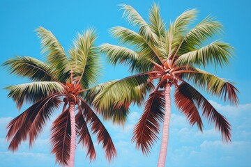 Fototapeta premium Coconut trees outdoors nature plant.