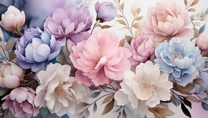 Watercolor splashes in pastel shades.