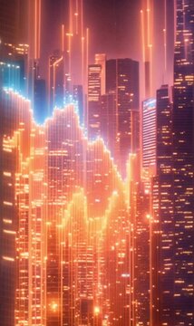 Bitcoin Price Chart: Create a time-lapse of a Bitcoin price chart fluctuating, showcasing the volatility and excitement of the market.