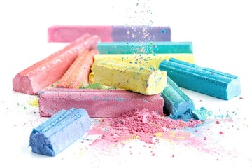 A colorful pile of art supplies, great for illustration, design, or education