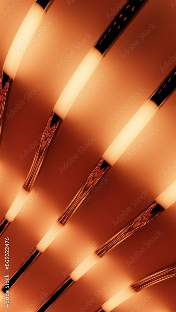 Aufkleber moving luminous stripes in tubes. design. background of curved tubes on surface with luminous stroke