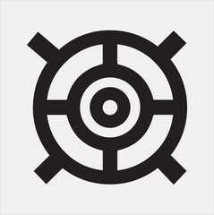 Obraz premium target icon vector silhouette illustration