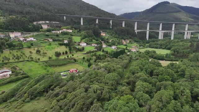 A8 highway northern Spain drone,aerial 4K footage
