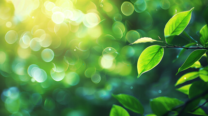 green leaves background