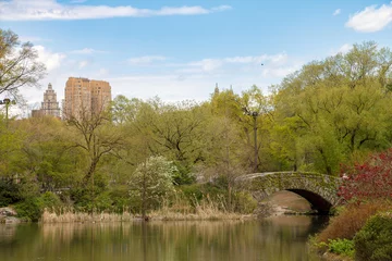 Gapstow Pond and Bridge in Central Park New York City