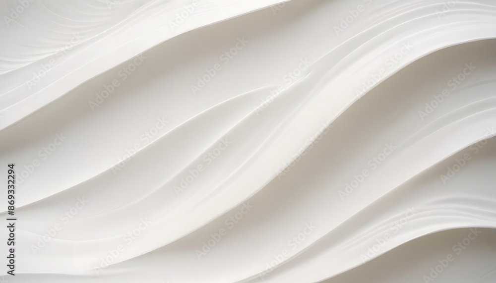 Poster abstract background on isolated. abstract white waves. wave from curtain. white wave background