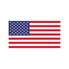 United States of America flag on transparent background. Vector