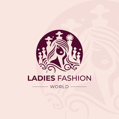 ladies fashion world logo design