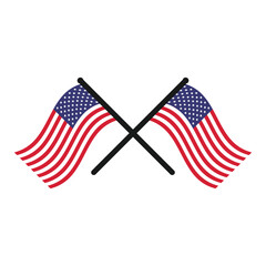 Obraz premium Flag of United States of America clip art design. Vector