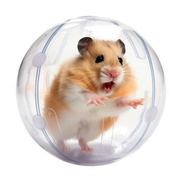 recommend clip art: Hamster Running Inside Hamster Ball Isolated on Transparent Background
                    