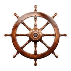 Ship Steering Wheel Isolated on Transparent Background  © RenZen