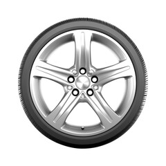 Car Wheel Isolated on Transparent Background
