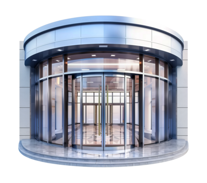 Circular Door Entrance Isolated on Transparent Background
