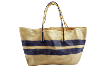 Colorful Beach Bag with Towel and Flip-Flops Isolated on Transparent Background