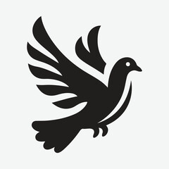 Fototapeta premium Majestic Pigeon Silhouette: Capturing the Elegance in Shadows