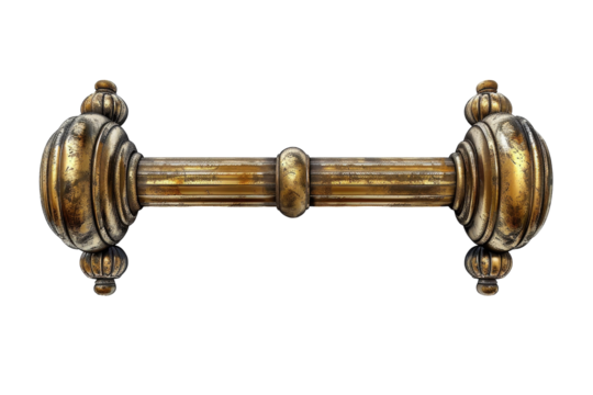 Adjustable Curtain Rod Isolated on Transparent Background