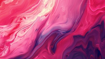 Abstract pink and purple paint swirls