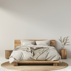 bed in a room