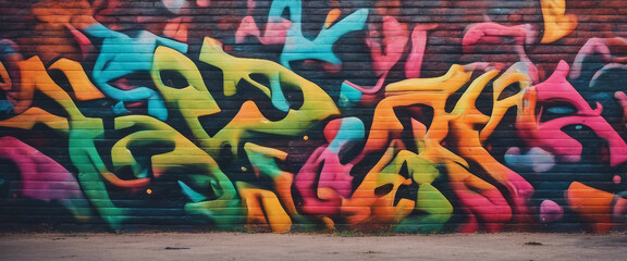 Graffiti wall abstract background not real photo idea for artistic pop art background backdrop