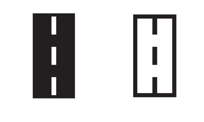 Road vector icon in outline, glyph, filled outline style. Three icon style variants in one pack.. Vector. EPS 10/AI