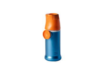 Blue Asthma Inhaler Isolated on Transparent Background